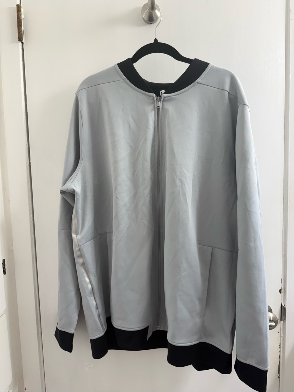 Under Armour Men's Athlete Recovery Knit Warm Up Jacket light gray, new 3XL